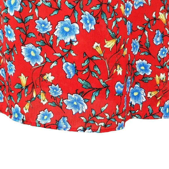 VERSE Womens Floral Boho Blouson Spaghetti Strap Maxi Dress Size XL Red Blue - Picture 8 of 16